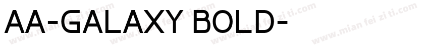 AA-GALAXY BOLD字体转换